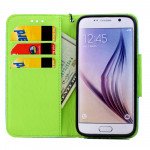 Wholesale LG G5 Color Flip Leather Wallet Case with Strap (Blue Green)